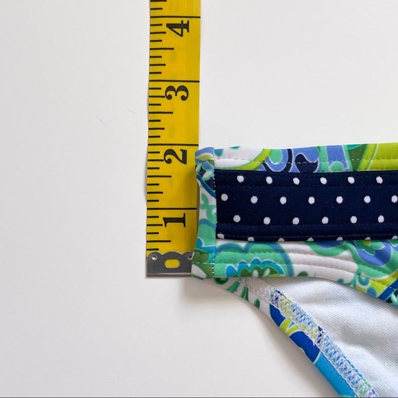 Swim Systems Belt Ring Low Rise Port Royal Paisley Polka Dot Bikini Bottom NWT - Picture 8 of 11